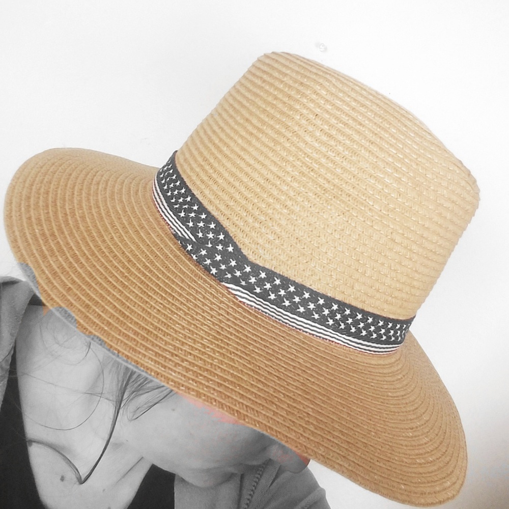Summer Festival Brimmed Hat American Flag Ribbon